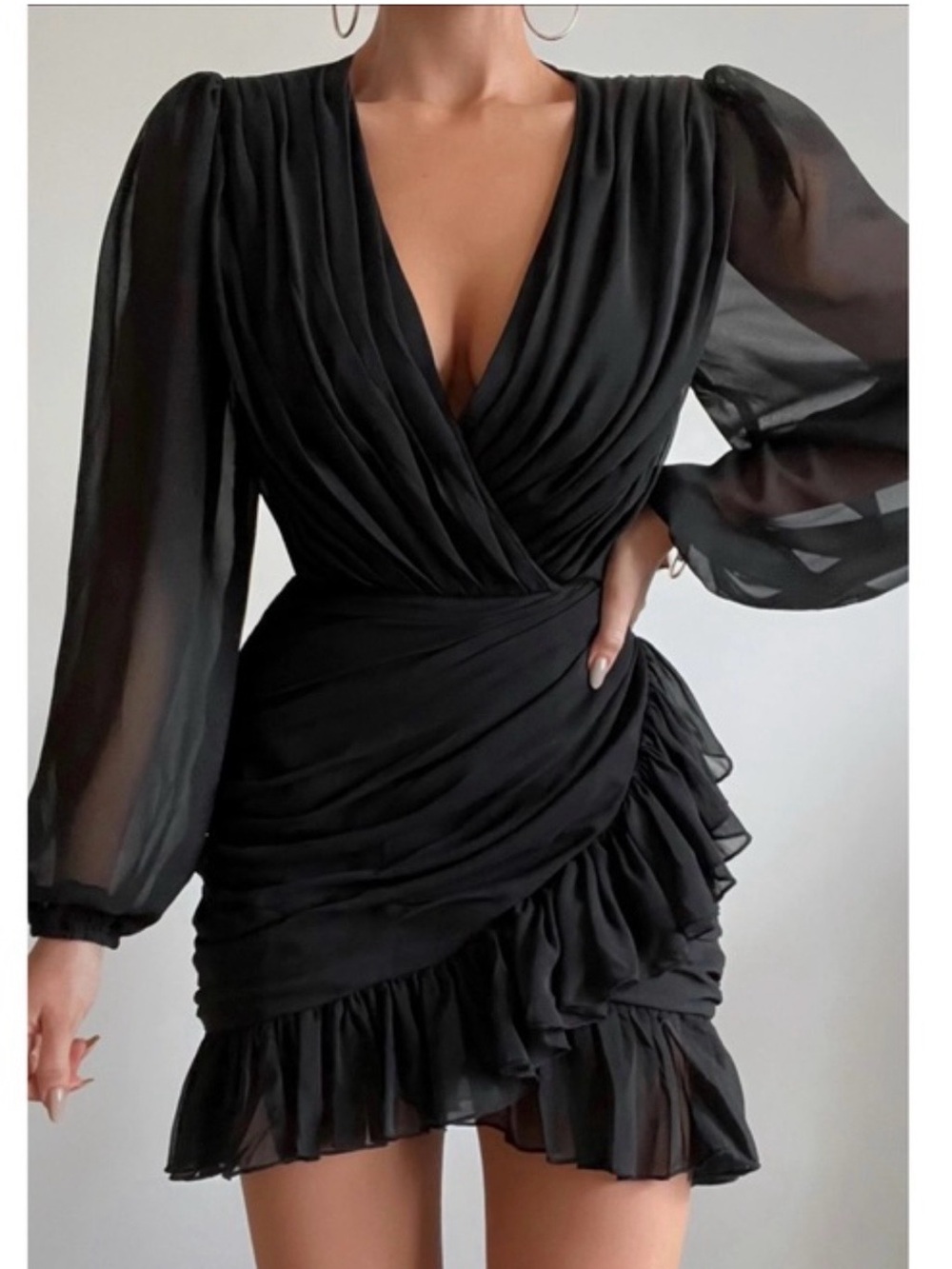 Showpo Black Can I Be Your Honey Mini Dress